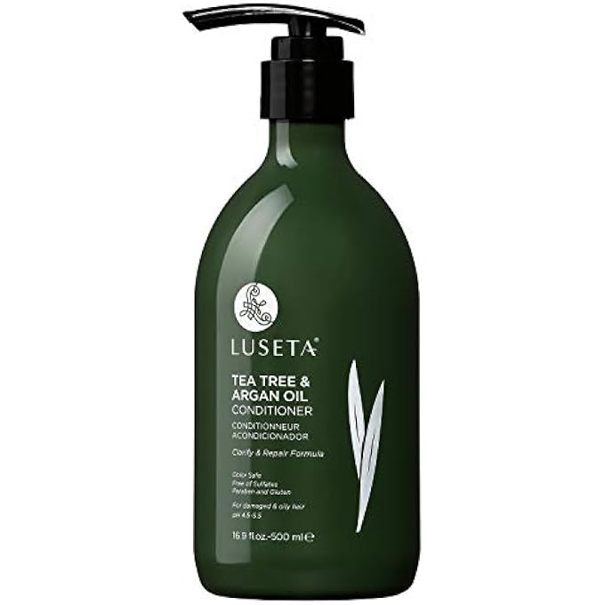 Luseta TEA TREE OIL CONDITIONER - NATURAL ANTI DANDRUFF TREATMENT FOR DRY AND DAMAGED HAIR, SULFATE FREE & SAFE FOR COLOR TREATED HAIR 16.9OZ - Image 1